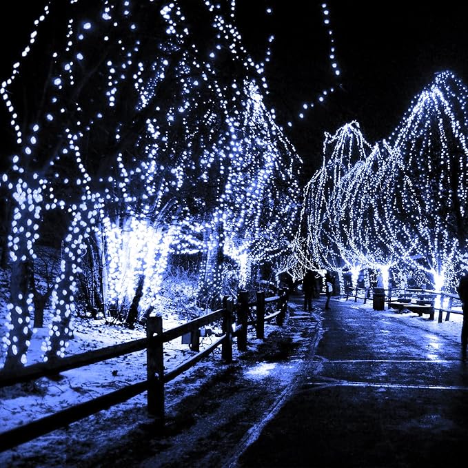 Solar String Lights for Outside, 72Ft 200 LED Solar Fairy Lights with 8 Modes, Solar Powered Fairy Lights Waterproof for Christmas Tree Garden Party Wedding Decor.(Cold White)