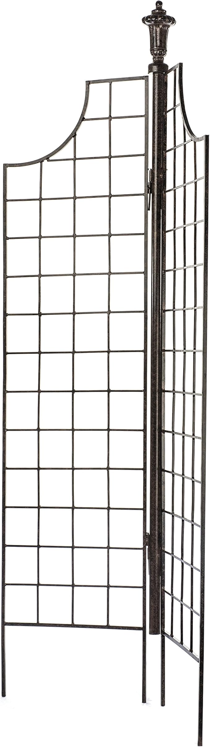 H Potter Metal Garden Screen Trellis for Climbing Plants for Privacy Garden Flowers Vines Roses Clematis