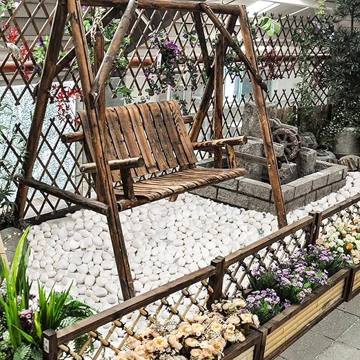 20 lbs White Rocks for Landscaping, 1-2 inch Decorative Rocks for Plants Indoor, Large Polished River Rocks for Garden, Outdoor Landscaping, Walkways, Yard, Plants Pots, Vases, Crafts