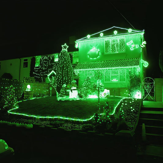 2 Pack 200 LED Solar String Lights St Patricks Day Decorations, 85.2ft 8 Modes Solar String Lights for Outside, Waterproof and Solar Powered Outdoor String Lights for Holiday Garden Tree Party (Green)