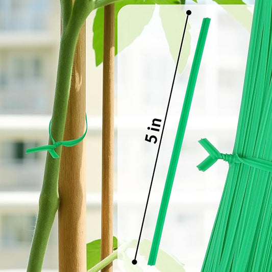 Gardzen 300 pcs 5" Twist Ties, Reusable Coated Wire Plant Ties, Ideal for Sealing Plastic Bags, Bread Bags, Organizing Cords, Gardening Activities