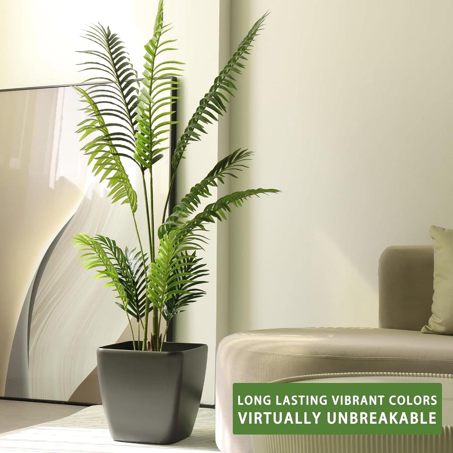 Dexceder 13x12 Self Watering Planter with Wheels Indoor Outdoor, Inner Mat Design, Thickened Large Floor Standing Flower Plant Pot with Water Level Indicator (Slate Gray Matte)