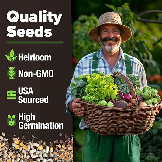 HOME GROWN 12 Fall Vegetable Seeds 6,000+ π¨π¦π Heirloom π‘π’π‘-ππ π’ Seeds for Fall & Winter Planting β Beets, Broccoli, Cabbage, Kale, Onion, Pumpkin, Turnip, Lettuce, Peas & More for Home Garden
