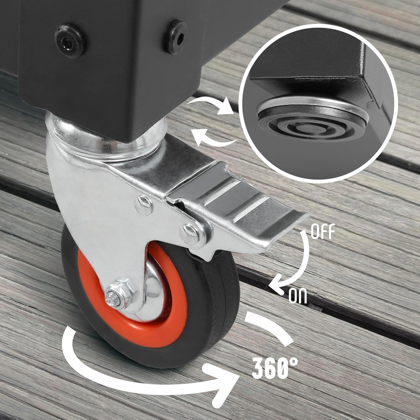 36''x 24'' Large Movable Pizza Oven Table for Outdoor, 304 Stainless Steel Grill Cart with Wheels, 3-Shelf Outdoor Kitchen Prep Table Pizza Oven Stand on Wheels for Pizza Oven& Griddle