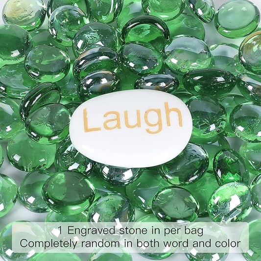 5LB Fire Glass Beads Flat Glass Marbles for Outdoor Fire Pit and Fireplace, Glass Gemstones for Vase Filler, Aquariums, Hydroponics Plants, Home Decor and Christmas DIY Craft, Green