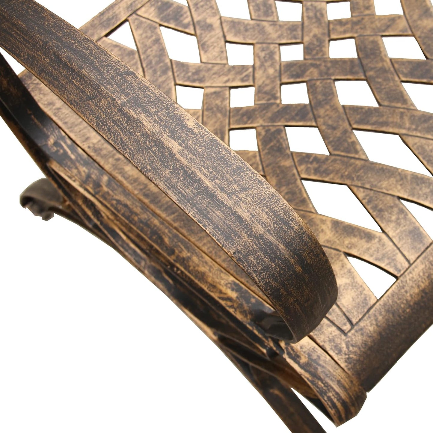 Oakland Living Ornate Traditional Outdoor Cast Aluminum Bronze Patio Dining Chair