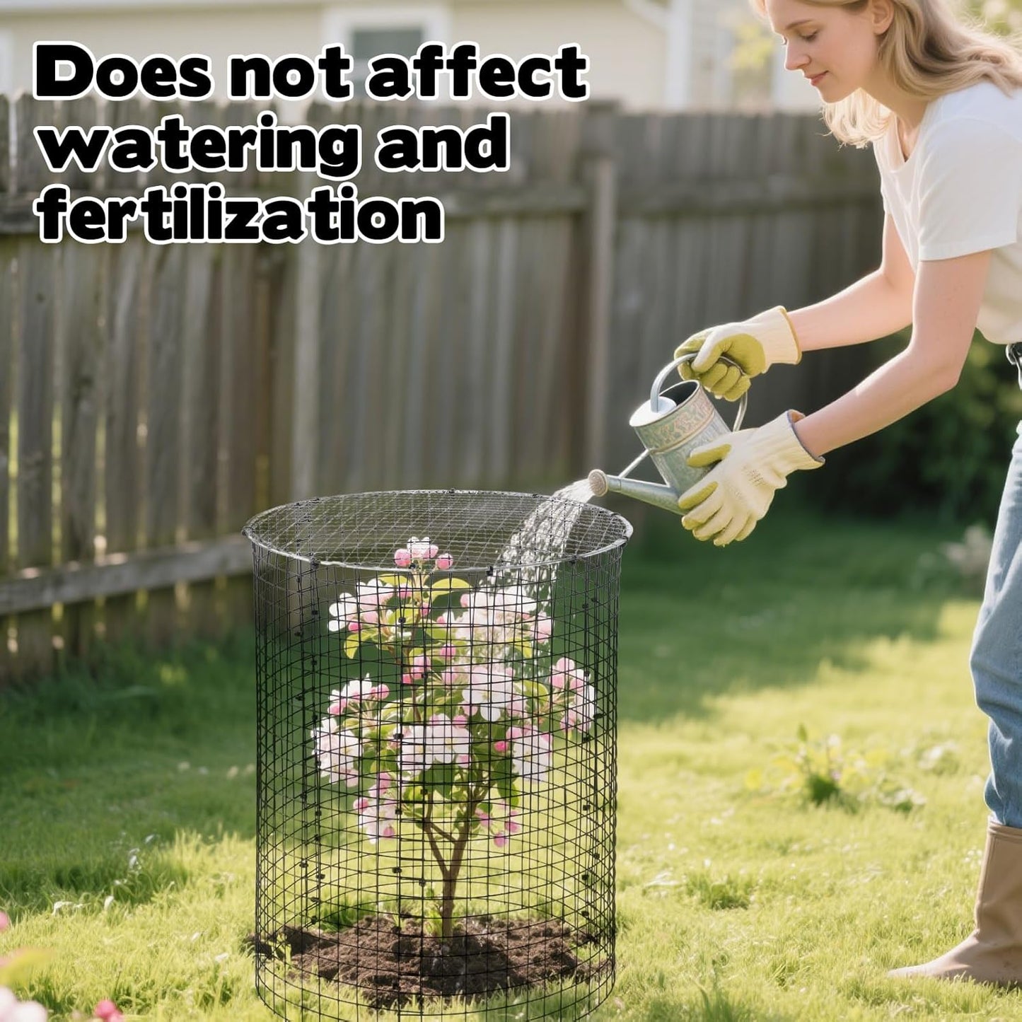 30 Pcs 24'' x 12'' Large Wire Plant Protector from Animals With Metal Cover, 10 Pack Metal Plant Cage Chicken Wire Cloche with 10Pcs Metal Covers to Keep Animals Out, Garden Protection Bunny Barricade