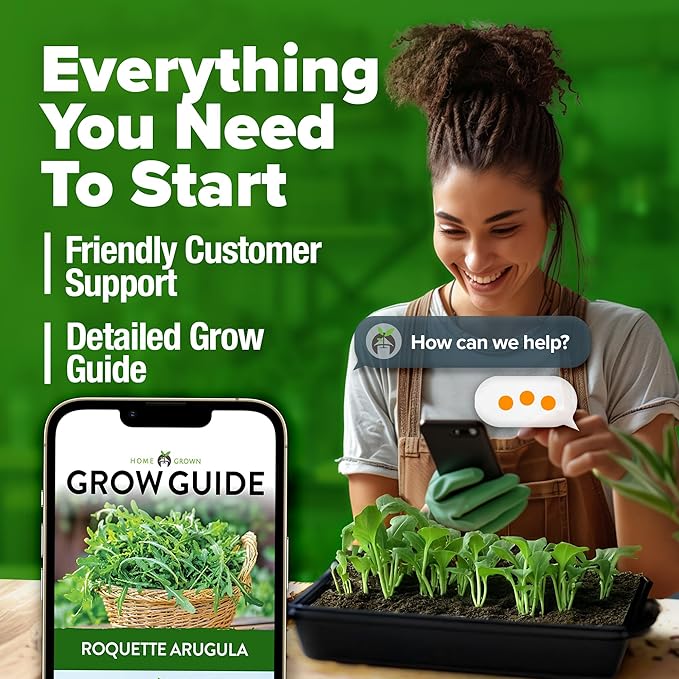 HOME GROWN π¨π¦π π£π₯ππ ππ¨π Arugula Roquette Seeds Pack 2,175 π‘π’π‘-ππ π’ Heirloom Arugula Seeds for Planting Best for Outdoor Gardens,Providing Fast-Growing Greens for Salads - Eruca vesicaria