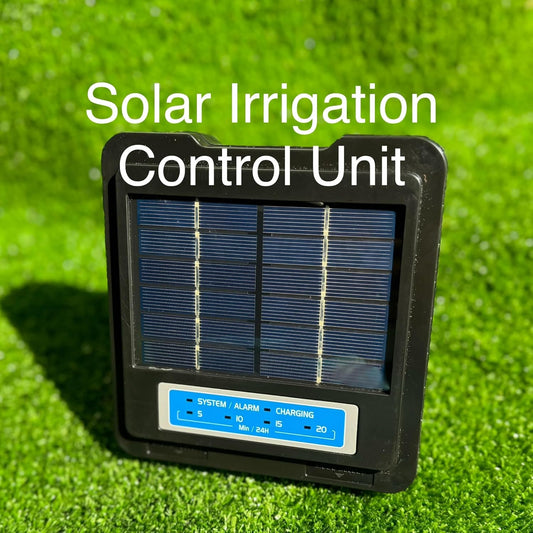 AEO Solar-Powered Automatic Watering Drip Irrigation System, 20 Adjustable Drippers, 65 ft for Balcony Greenhouse Raised Garden Bed