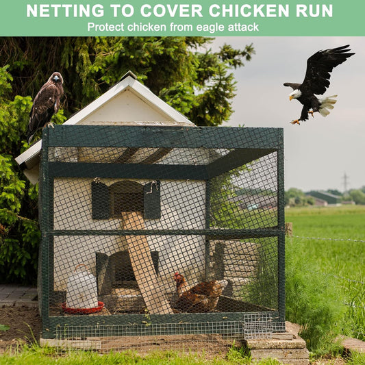 100'x100' Bird Netting for Chicken Coop, Nylon 3/4" Mesh Poultry Netting Chicken Nettings Roof Hawk, Aviary Net Deer Fence Garden Netting for Fruits Trees Plant