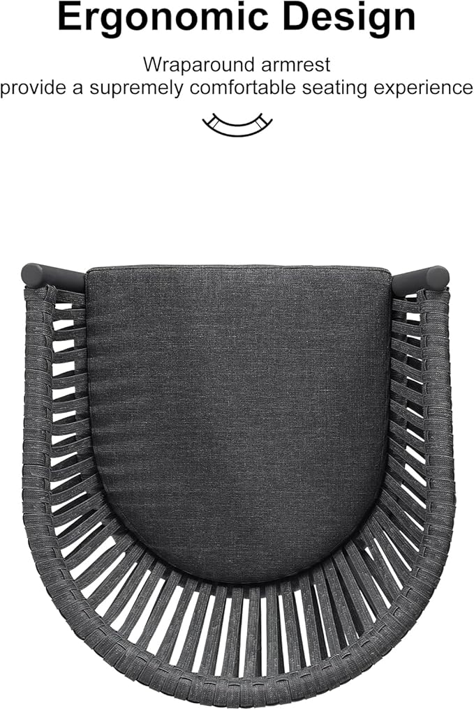 PURPLE LEAF 9 Piece Longer Outdoor Dining Set with Patio Aluminium Dining Table and Wicker Chairs Modern Furniture Cushions Sets for Backyard Indoor Decor Kitchen Gray