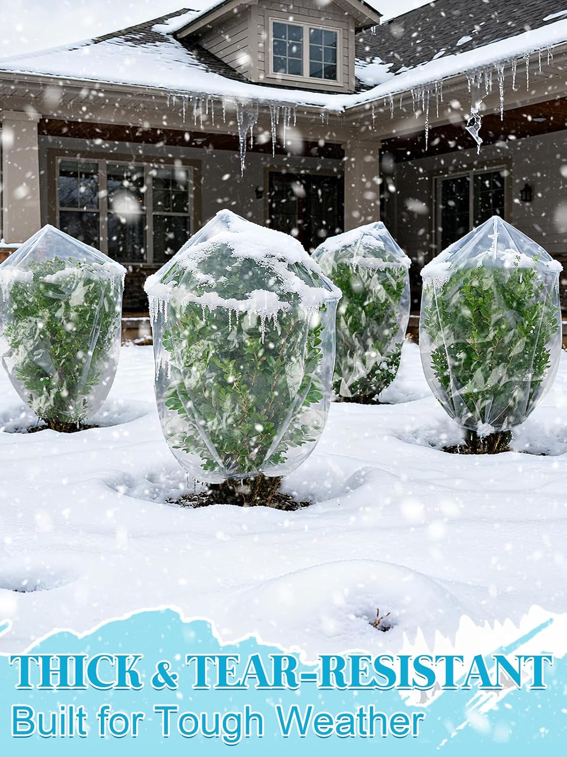 Alphatool Greenhouse Cover Plastic Sheeting - 10 x 20 ft Plant Covers Freeze Protection, Frost Cloths for Outdoor Plants, Clear Floating Row Cover for Outdoors Garden Plants Vegetables Crops