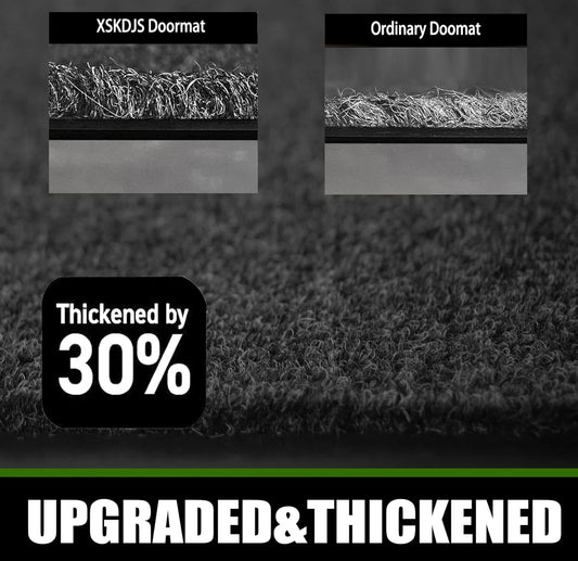 Commercial Grade Entrance Mat 3x6Ft Brush Step Entrance Rug with Striped Pattern&Rubber Border Indoor Outdoor Low Profile Rubber Entrance Carpet Mat for Hallway,Home,High Traffic Area