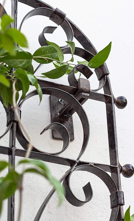 H Potter Outdoor Metal Wall Decor or Trellis for Climbing Plants Suitable as Art Garden Panel Roses Vines Privacy Includes Brackets for Hanging Gar214w1