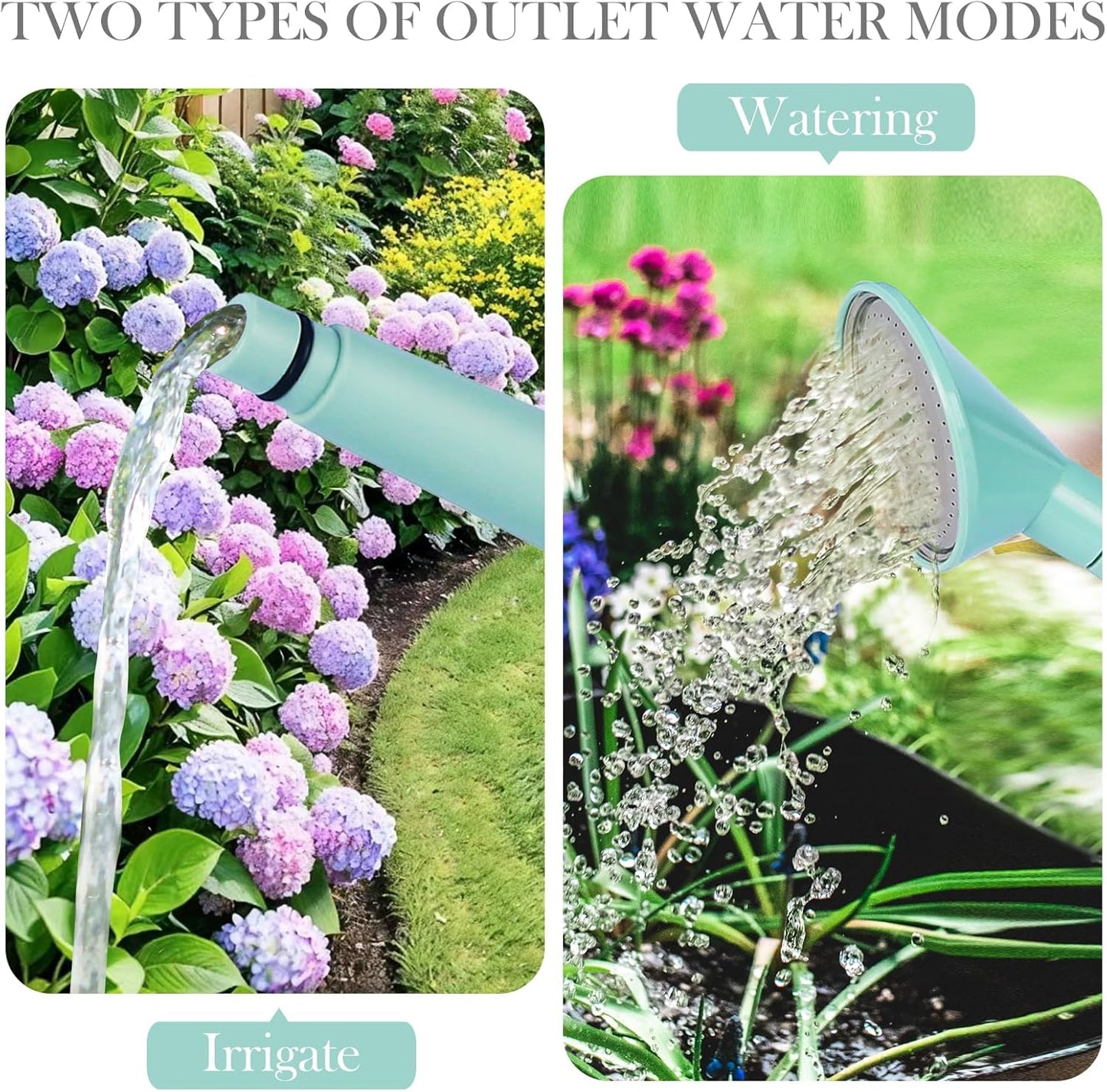 2 Gallon Watering Can for Indoor Plants, Garden Watering Cans for Outdoor Plant House Flower, Modern Plant Watering Can Large Long Spout with Sprinkler Head