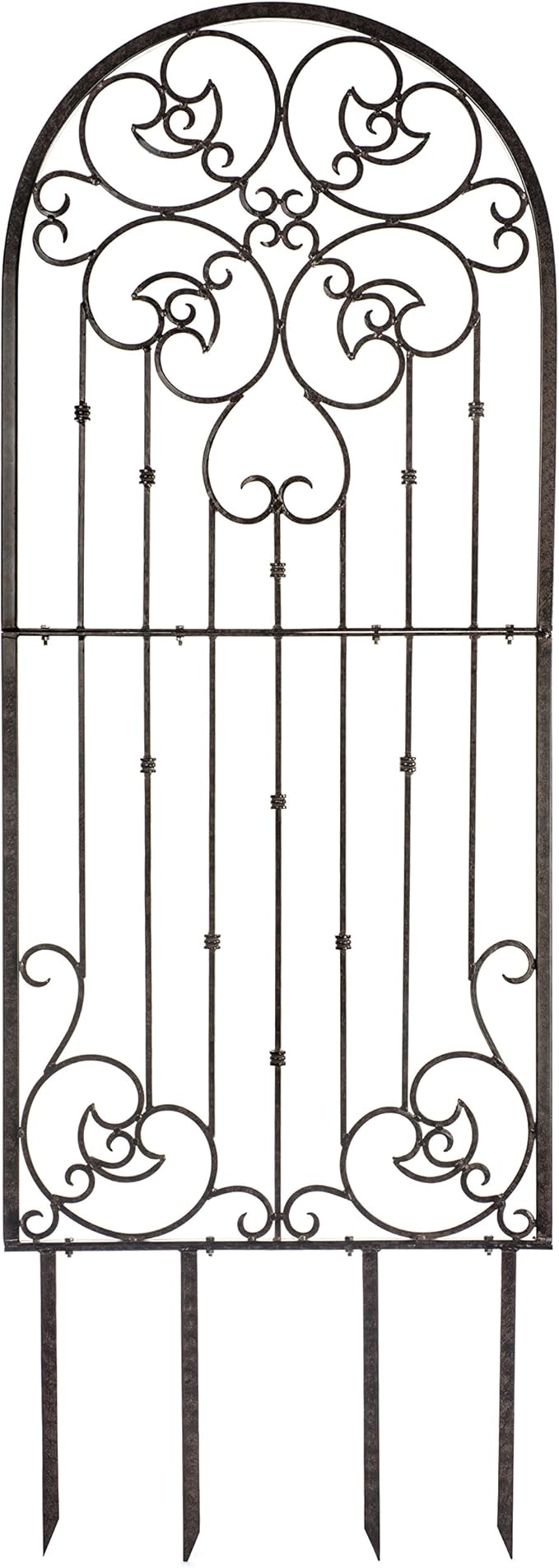 H Potter Garden Trellis for Climbing Plants Metal Wrought Iron Outdoor Wall Panel for Vines Flowers
