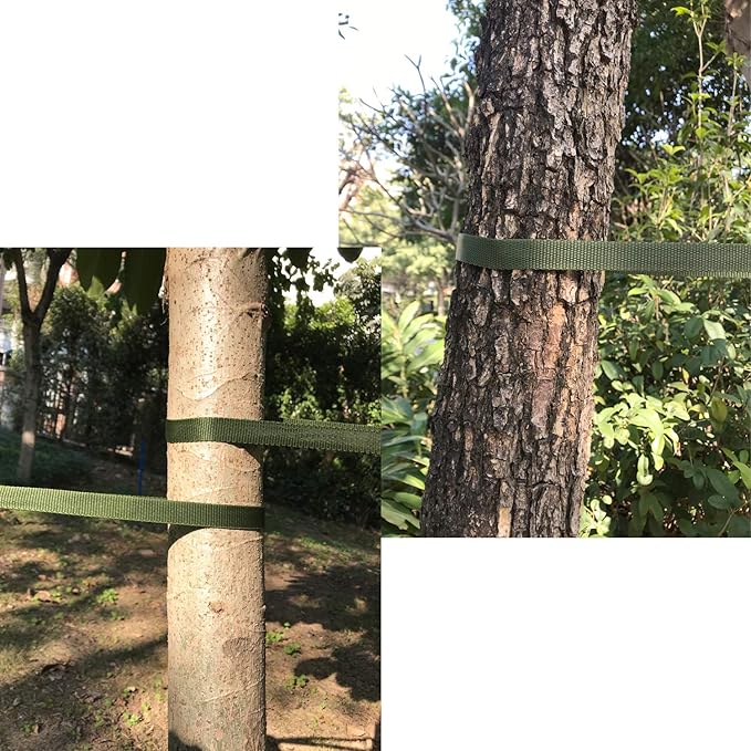 100FT Tree Support Straps for Staking and Guying, 3/4 inch Flexible Tree Support Straps, Versatile Tree Rope, Nylon Tree Ties for Effective Growing and Straightening