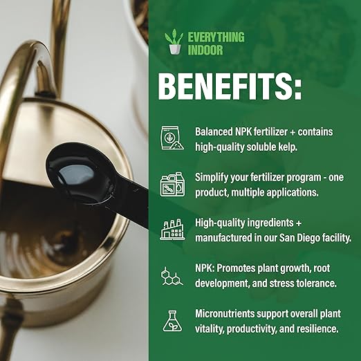 Humboldts Secret Everything Indoor Plant Food with Kelp | Liquid Concentrate Indoor Plant Fertilizer 3-3-3 All Purpose Plant Food for House Plants (8 Ounce)
