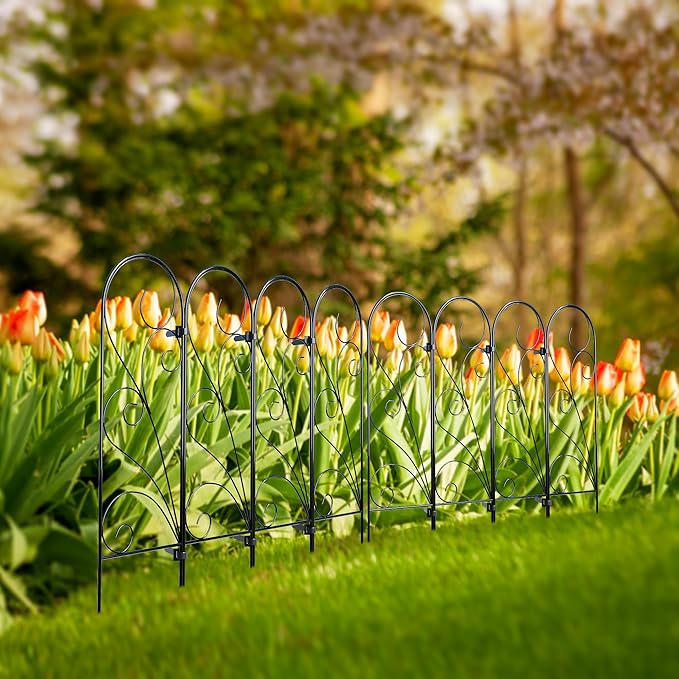 Zhongma 4 Pack 24" Metal Plant Trellis for Potted Plants Climbing,Indoor and Outdoor Fence Plant Support Trellis for Flower and Vagetable