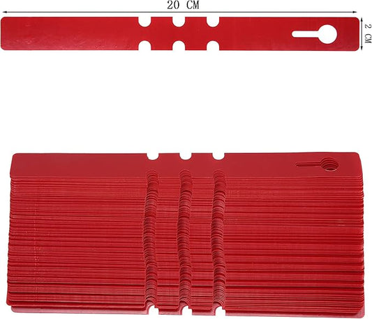 200 Pcs Red Plastic Plant Tags with a Marker Pen, Wrap Around Hanging Tree Tags Nursery Garden Labels Waterproof Nursery Garden Stakes, 2x20cm