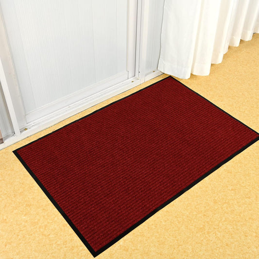 Profile Rubber Door Mat, 72x48inch, Heavy Duty, Entrance Doormat, Indoor and Outdoor, Waterproof, Easy Clean Shoe Scraper, Home Rug Welcome Mats for Entryway, Patio, Porch(Red)