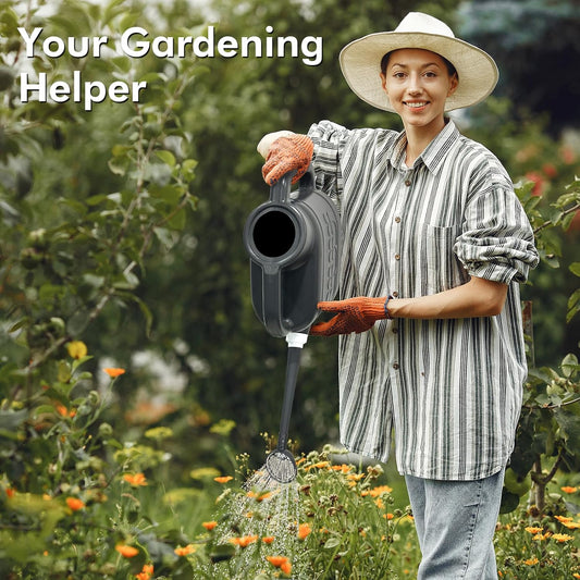 2 Gallon Watering Can for Outdoor Plants, Plant Watering Can with Removable Long Spout and Stainless Steel Sprinkler Head, Large Water Can for Garden Flowers Vegetables