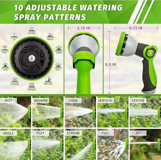 AUTOMAN Garden Hose Nozzle - 2 Pack, Thumb Control Sprayer, Slip-Resistant Water Nozzle, Extra 4 Washers, for Watering Plants Lawn & Garden, Cleaning, Washing Car, Showering Pets
