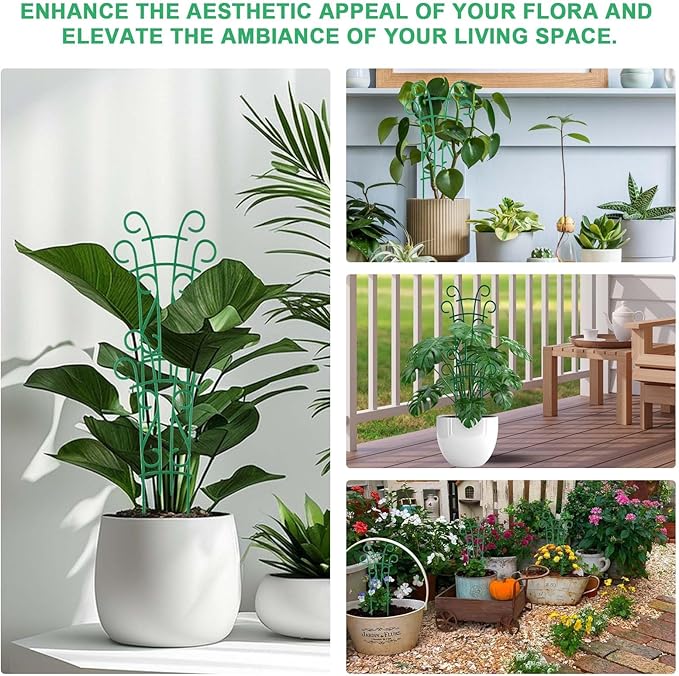 Indoor Plant Trellis for Climbing Plants, 8 Pack Garden Trellis for Potted Plants Stackable Plant Trellis Plant Stakes for Indoor Plants Accessories Flower Plant Support