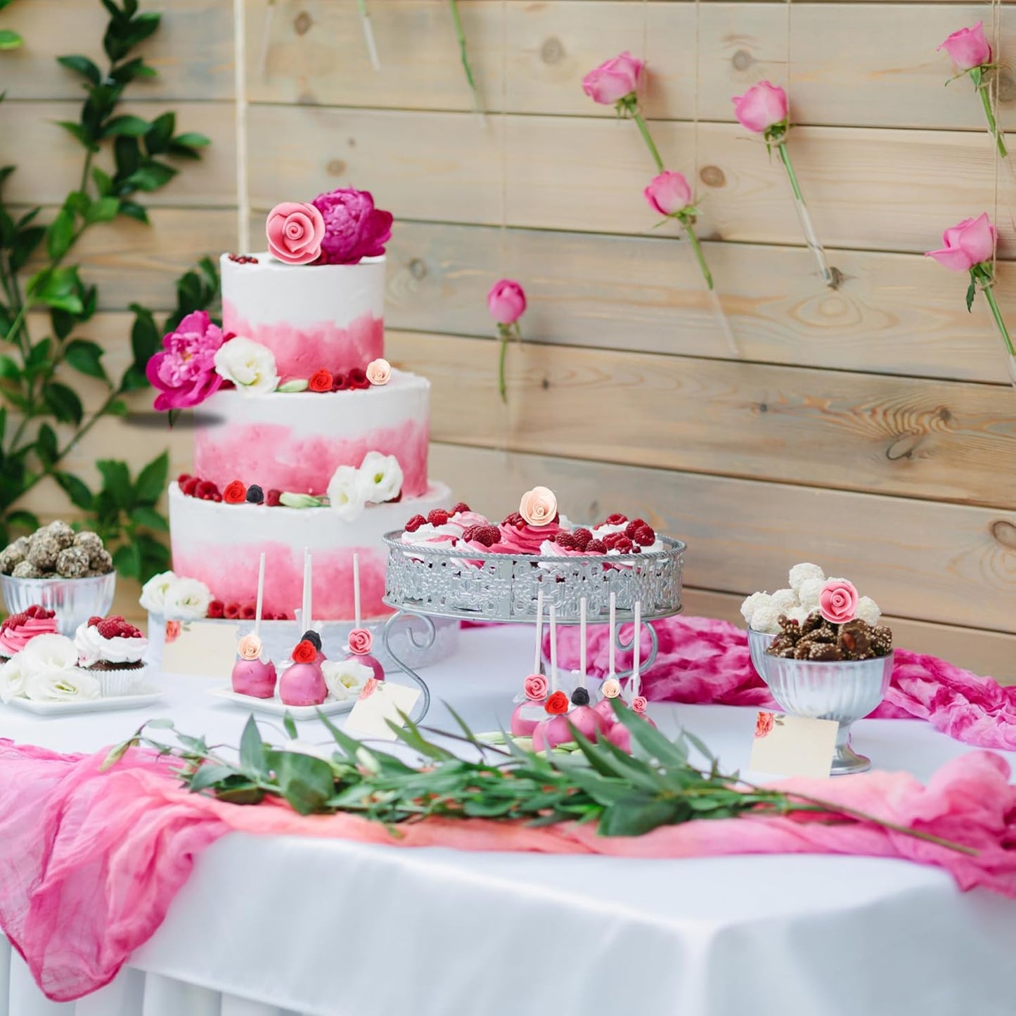 Confect Edible Flower -Blush Pink Edible Sugar Flowers | Edible Flower Cake Decorations | Perfect Floral Decorations for Desserts- Vegan, Gluten-Free, Dairy-Free, Palm Oil-Free - Pack of 12