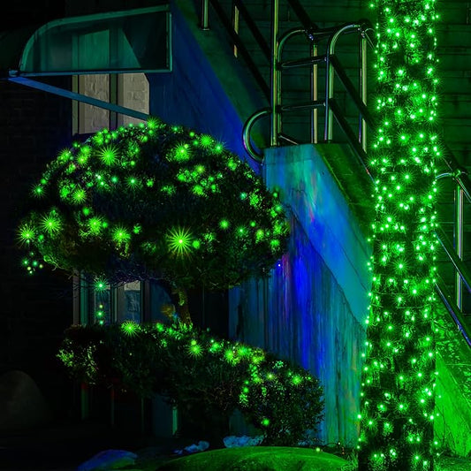 Solar String Lights for Outside, 39Ft 100 LED Solar String Lights Outdoor with 8 Modes,Solar Lights for Outside Waterproof for Yard, Fence,Balcony, Party,Christmas Tree Decorations (Green)