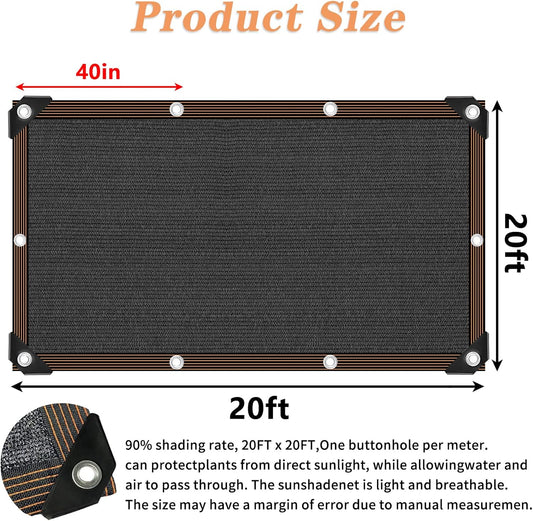 QLOFEI Shade Cloth - 70-90% Sunblock Net for Garden Patio,Shade Sails for Plants Greenhouse Outdoor Pergola Lawn Swimming Sun Shade Cloths for Kennel Chicken Coop Easier to Hang Shade Net Cover…