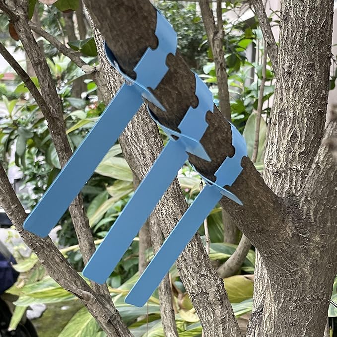 200 Pcs Blue Plastic Plant Tags with a Marker Pen, Wrap Around Hanging Tree Tags Nursery Garden Labels Waterproof Nursery Garden Stakes, 2x20cm