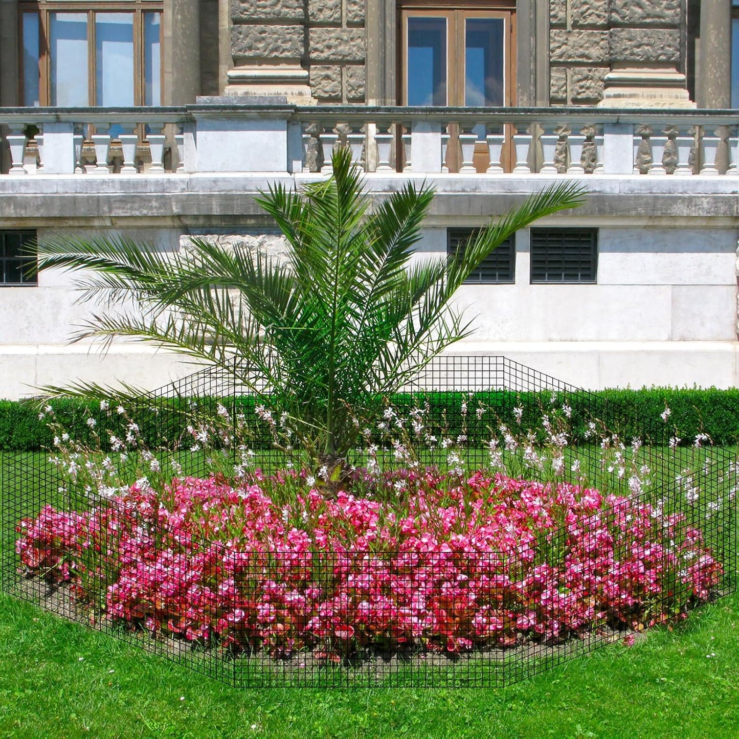 18 Pcs 24'' x 12'' Large Wire Plant Protector from Animals, 6 Pack Metal Plant Cage Chicken Wire Cloche with Ground Stakes and Nylon Tie to Keep Animals Out, Garden Protection Bunny Barricade