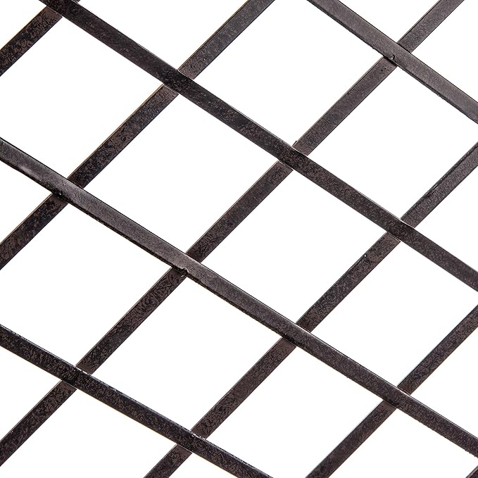 H Potter Large Trellis for Climbing Plants Wrought Iron Metal 2 Panel Ivy Garden Privacy Screen Patio Deck