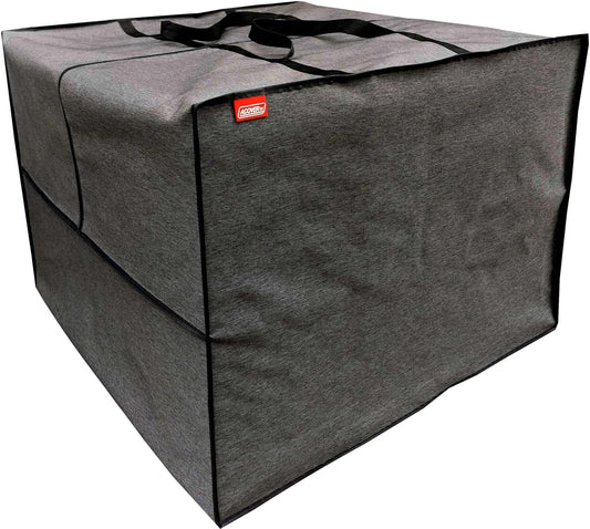 Outdoor Square Cushion Storage Bag, Protective Zippered Storage Bags with Handles, 32''L x 32''W x 24''H Dark Grey