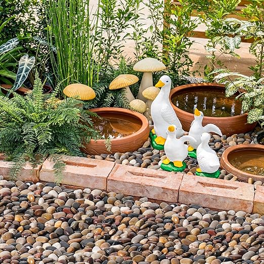 GreatBuddy 8-lb River Rocks, Decorative Rocks for Indoor Plants, 1-1 3/4 Inches Natural Polished Pebbles for Aquarium, Vases, Potted Plants, Garden Landscaping Outdoor, Mixed Color Stones