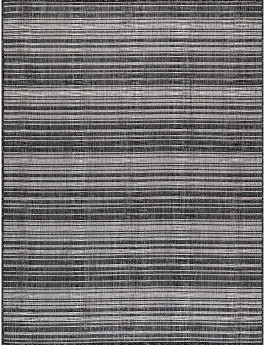 Stripe Outdoor Rug 6x9 Washable Outside Carpet for Indoor Patio Porch Waterproof Easy Cleaning Non Shedding Area Rugs Dark Gray 6 x 9
