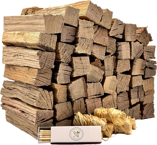Cutting Edge Firewood Pizza Oven Wood - 8-Inch Splits - Ultra Kiln-Dried Oak Cooking Logs - Large 50 lbs Box for Ovens, Alfa One, Gozney Dome, Solo Stoves