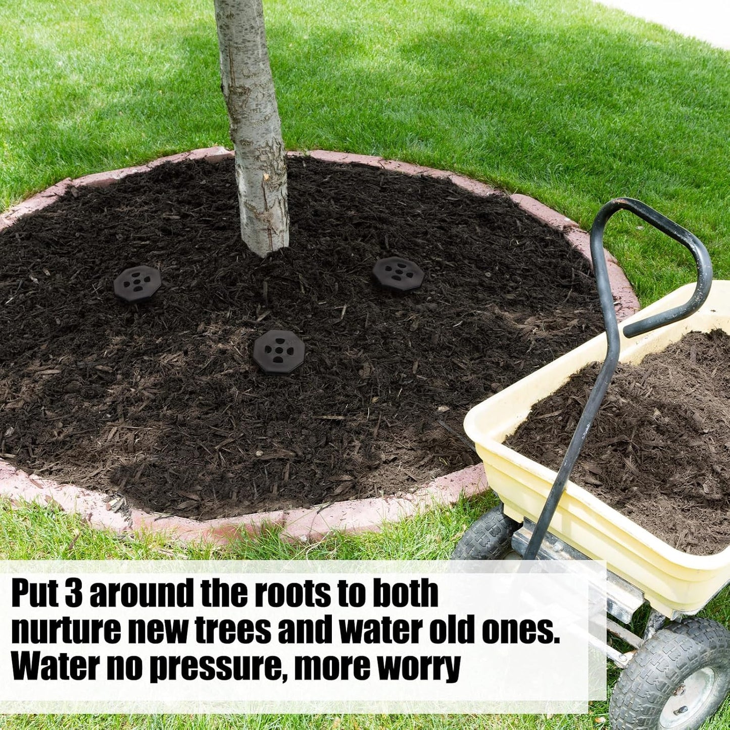 15 Pack Garden Watering Stake Large UV-Protected ABS Plastic Deep Root Irrigation Spike for Trees, Shrubs, Bushes, Shrubs, Flowers, Fruits, Vegetables, Potted Plants (8 Inch)