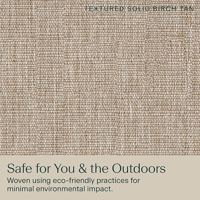 Honeycomb Outdoor Highback, 21" W x 42" L, Textured Solid Birch Tan Chair Cushion