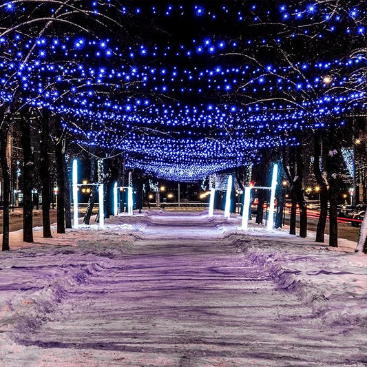 Solar String Lights for Outside, 39Ft 100 LED Solar String Lights Outdoor with 8 Modes,Solar Lights for Outside Waterproof for Yard, Fence,Balcony, Party,Christmas Tree Decorations (Blue)