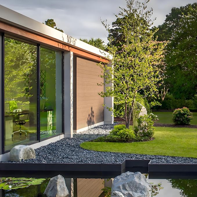 10 lbs Black Pebbles for Plants, 0.8-1.2 Inch Small Polished Stones. Decorative River Rocks for Outdoor Landscaping Vase Aquarium and Garden