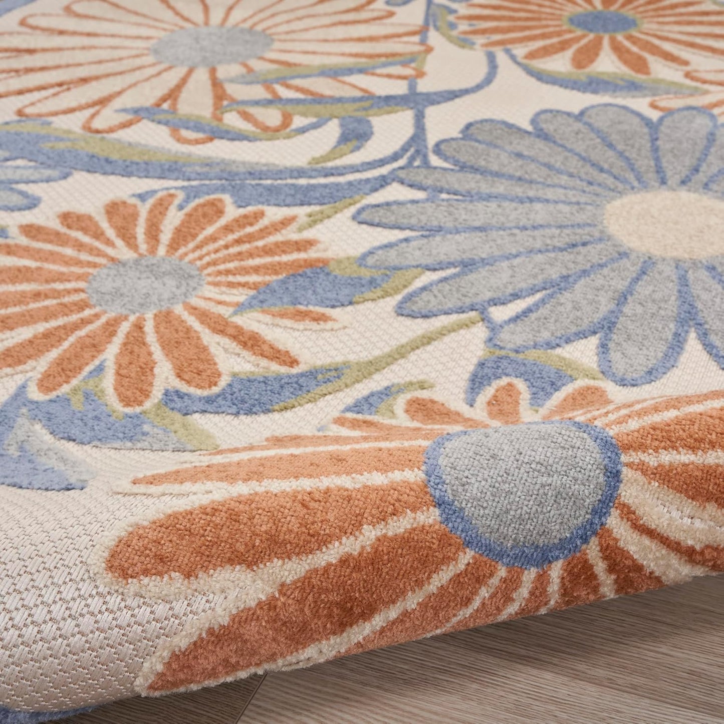 Nourison Home Aloha Beige Multicolor 2' x 6' Area Rug - Easy Cleaning, Non Shedding, Bed Room, Living Room, Dining Room, Kitchen (6' Runner)