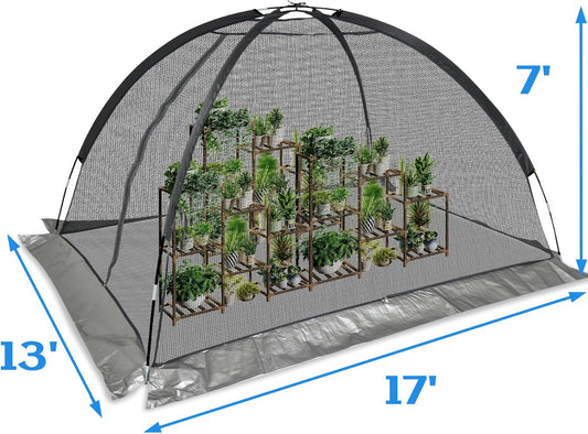 Crop Cages for Garden 17X13X7FT - Reusable Mesh Plant Cover for Outdoor Raised Garden Bed Protection Sun Shade & Bird Netting for Fruits/Vegetables and Bushes