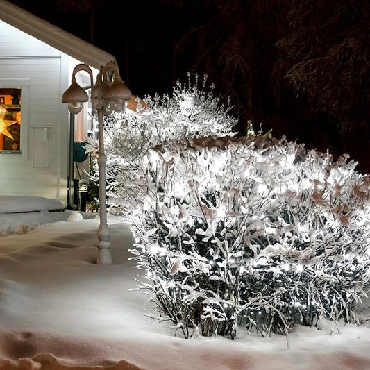 2 Pack Solar Christmas Lights Outdoor, 72FT 200 LED Solar String Lights with 8 Lighting Modes, IP65 Waterproof Solar Lights Outdoor for Xmas Garden Party Tree Decor