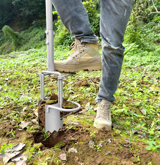 Updated Bulb Planter Long Handle for Digging, 5-in-1 Lawn and Garden Tool,sod Plugger Tool,Weeding,Soil Sampler, Transplanting,Sod Plugger Bulb Transplanting (Height Adjustable )