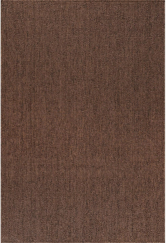 CAMILSON Easy Jute Rug 6x9, Indoor Outdoor Brown Color Fiber Area Rugs for Living Room Patio and Kitchen Rug, Solid Boho Woven Design, Easy-Cleaning, Washable Outside Carpet Alfombras (6 x 9)
