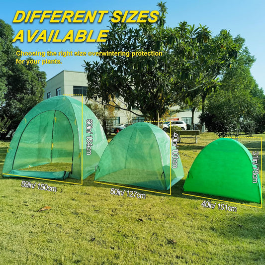 50″*50″*40″ Winter Plant Warm Covers - Raised Bed Cover, Garden Row Accelerator, Warm Tent Freeze Protection Humidity Domes for Germination, Seedling Propagation Protecting Plants from Animals 2PCS
