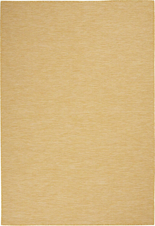 Nourison Positano Indoor/Outdoor Yellow 3' x 5' Area Rug, Easy Cleaning, Non Shedding, Bed Room, Living Room, Dining Room, Backyard, Deck, Patio (3x5)