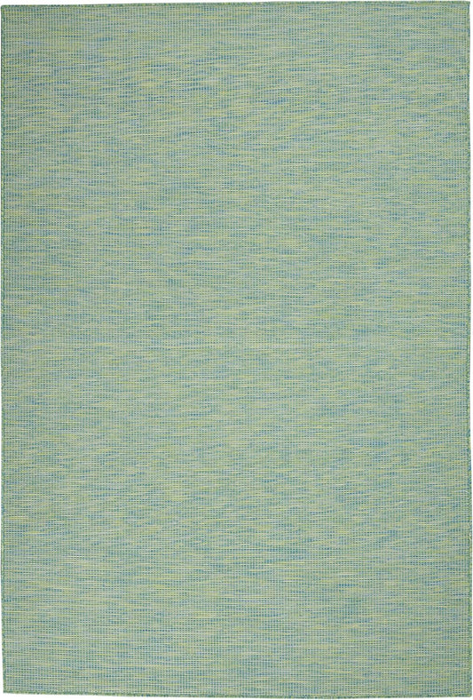 Nourison Positano Indoor/Outdoor Blue/Green 3' x 5' Area Rug, Easy Cleaning, Non Shedding, Bed Room, Living Room, Dining Room, Backyard, Deck, Patio (3x5)